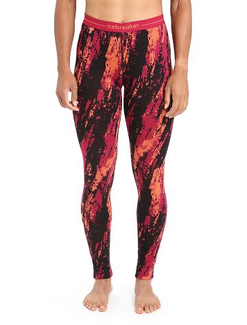 Women's Icebreaker Merino 250 Vertex Leggings Sedimentary Base Layers Cherry / Flash | CA 1103TCEV